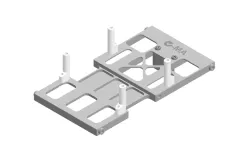 L-MA Precision Tuning Regler Halterungs Platte aus Aluminium in Silber für BLADE InFusion 180