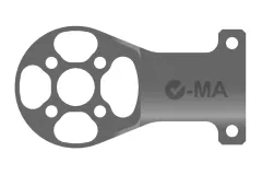 L-MA Precision Tuning Heckmotor Halterung aus Aluminium in Silber für BLADE InFusion 180