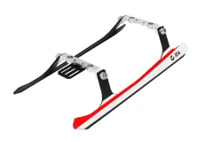 L-MA Precision Tuning Landegestell Set mit Stickern aus Carbon Faser in Weiß für BLADE InFusion 180