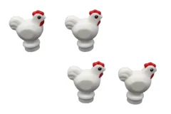 Klemmbausteine Tier Huhn in weiß 4Stück
