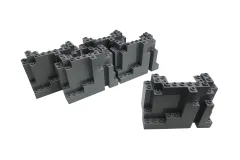 KBW Klemmbausteine Felsen Rock Panel 4x10x6 Rechteckig in Hell Grau / Light Bluish Gray 5Stück