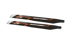 OMPHobby Ersatzteile Hauptrotorblätter 125mm Hart in Orange für M1 EVO