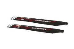 OMPHobby Ersatzteile Hauptrotorblätter 125mm Hart in Rot für M1 EVO