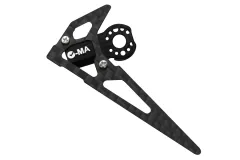 L-MA Precision Aluminium Heckmotor Halterung mit Carbonfaser Seitenleitwerk in Schwarz für T-Rex T15