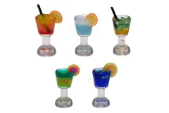 Klemmbausteine Zubehör Cocktail Set gemischt bestehend aus 5 Cocktailgläsern