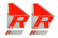 MS COMPOSIT Aufkleber in neon rot für Blätter mit einer Tiefe von 54mm