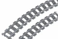 STS Klemmbausteine Eisenbahn Schiene Kurven/Gebogen "RADIUS R72" im Karton - 32Stück