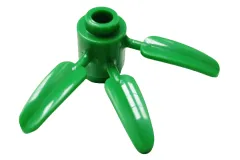 KBW Klemmbausteine Pflanzenblatt / Bambus rund 1x1 mit 3 Blättern in hellgrün 100Stück