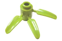 KBW Klemmbausteine Pflanzenblatt / Bambus rund 1x1 mit 3 Blättern in lime grün 100Stück