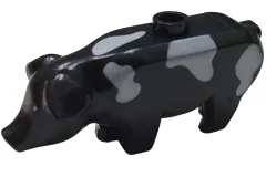 Klemmbausteine Tier Schwein gefleckt schwarz