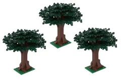 KBW Klemmbausteine Baum sehr groß als Bausatz in dunkelgrün 3er SET - 234 Teile