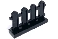 Klemmbausteine Lattenzaun in schwarz 20Stück