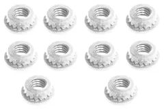 Einpressmuttern / Gewindeeinsätze/ Einschlagmuttern vernickelt mit M4 Gewinde 10Stück