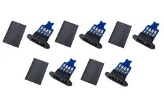 Lötplatine 8-Pin für Multiplex Hochstrom Stecker System 5Stück im SET mit Stecker (Kontakt = Stecker)