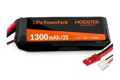 MODSTER LiPo Akku 2S 7,4V 1300mAh 30C (JST/BEC) für MODSTER Easy Trainer 1280 V2