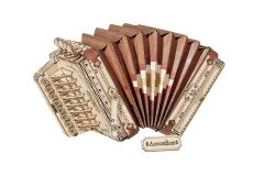 Lasercut Holzbausatz Standmodell Musikinstrument Akkordeon - 152 Teile