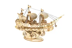 Lasercut Holzbausatz Standmodell Segelschiff - 118 Teile