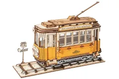 Lasercut Holzbausatz Standmodell Straßenbahn - 145 Teile