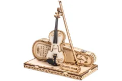 Lasercut Holzbausatz Standmodell Musikinstrument Violine - 117 Teile