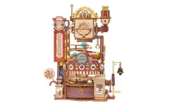 Lasercut Holzbausatz Funktionsmodell Murmelbahn Schokoladenfabrik - 420 Teile