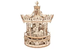 Lasercut Holzbausatz Funktionsmodell Romantic Carousel mit Musikspieluhr - 384 Teile