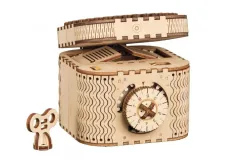 Lasercut Holzbausatz Funktionsmodell Schatztruhe - 123 Teile