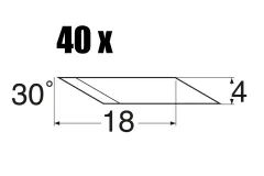 Ersatzklingen 30° abgewinkelt - 40Stück