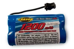 Carson LiIon Akku 2S 7,4V 1200mAh (Slowfly) für RC Boot Bella Luisa