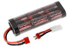 Robitronic NiMH Akku 6Zellen 7,2V 4000mAh Stick Pack mit T-Stecker und Adaperkabel mit Tamiya Stecker