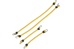 RC Crawler Scalezubehör 1/10 Spanngurte mit Haken elastisch in zwei Längen in gelb (je 2 Paar)