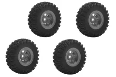 Kavan Ersatzteil MT Crawler Felgen- und Reifen-Set grau 4Stück für GRE-24 1:24