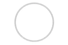 STS Klemmbausteine Eisenbahn Schiene Kurven/Gebogen "RADIUS R104" im Karton - 32Stück