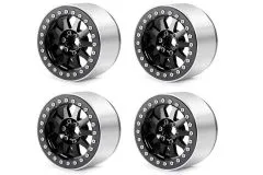 RC Crawler Scalezubehör 1/10 2,2 Zoll Aluminiumfelgen in schwarz 4Stück