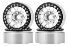 RC Crawler Scalezubehör 1/10 1,9Zoll Aluminiumfelgen in silber 4Stück