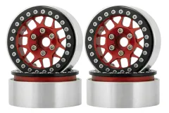 RC Crawler Scalezubehör 1/10 1,9Zoll Aluminiumfelgen in rot 4Stück
