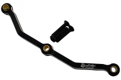 rcTURN Lenkplatte Lenkstangensatz vorne aus Aluminium in schwarz für TRX-4M