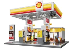 CaDA Klemmbausteine Shell Tankstelle - 1222 Teile