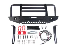 RC Crawler Scalezubehör Bumper vorne aus Metall mit Zubehör und mit LED Licht für TRX4