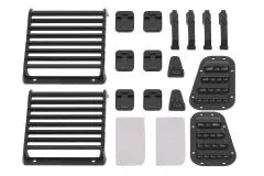 RC Crawler Scalezubehör Set Frontlampenschutz, Ansauggitter, Tür, Motorabdeckung und Deko-Scharniere für TRX-4