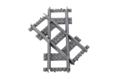 STS Klemmbausteine Eisenbahn Schienengleis Kreuzung 45° rechts