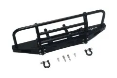 GPM Aluminium Brush Guard Bumper einstellbar vorne schwarz für Traxxas TRX4 Defender