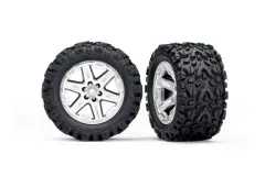Traxxas Tuning Talon EXT Reifen auf RXT 2,8 Felgen in satin chrom 2Stück für Rustler 1/10