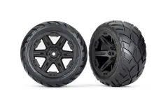 Traxxas Tuning Anaconda Reifen auf RXT 2,8 Felgen in schwarz 2Stück hinten für Rustler 1/10