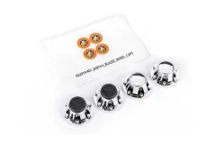 Traxxas Tuning Radnabenkappen in chrom mit Aufklebern 4Stück (für TRX8255A Radachse) für TRX-4 HighTrail 1/10