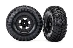 Traxxas Tuning Canyon Trail 5,3x2,2 Reifen auf TRX-4 Felgen in schwarz 2Stück (speziell für Long Arm Lift Kit) für TRX-4 1/10