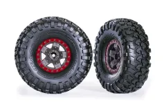Traxxas Tuning Canyon Trail 5,3x2,2 Reifen auf TRX-4 Felgen in grau rot 2Stück (speziell für Long Arm Lift Kit) für TRX-4 1/10