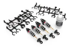 Traxxas Tuning Big Bore Dämpfer PTFE T6 aus Aluminium 4Stück vorne und hinten für Bandit, Bigfoot, Ford, Rustler Slash und Stampede 1/10