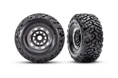 Traxxas Tuning SC Reifen belted auf 17mm Felgen in schwarz satin 2Stück für Maxx-Slash 1/8