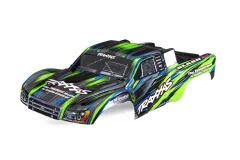 Traxxas Tuning Karosserie grün mit Aufkleber und Halterung Clipless für Slash 1/10