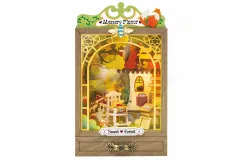 Lasercut Holzbausatz Standmodell Miniaturhaus Süßer Wald 37 Teile